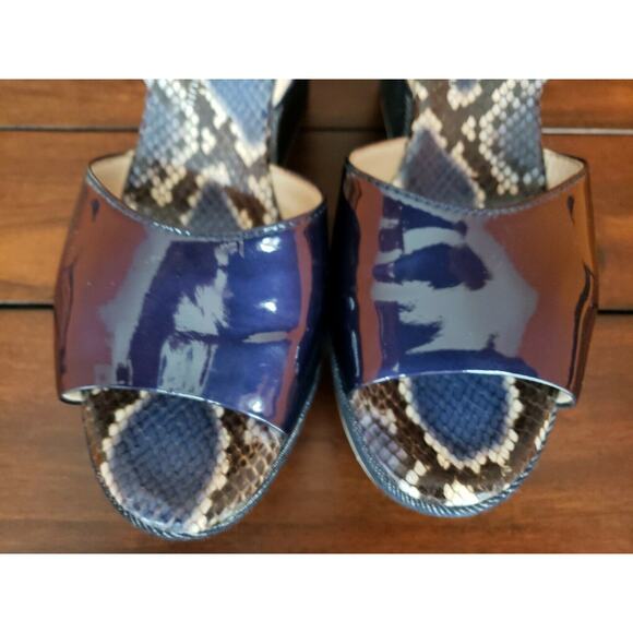 AGL Women's Blue Wedge Sandal N630002 Size 40 EU - Picture 6 of 9